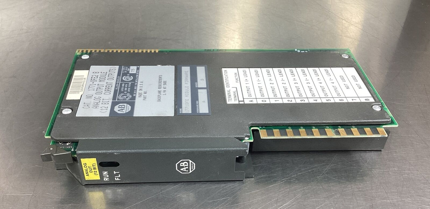ALLEN BRADLEY  1771-OFE2 /B  ANALOG OUTPUT MODULE (12 BIT) Rev.A      3C-34