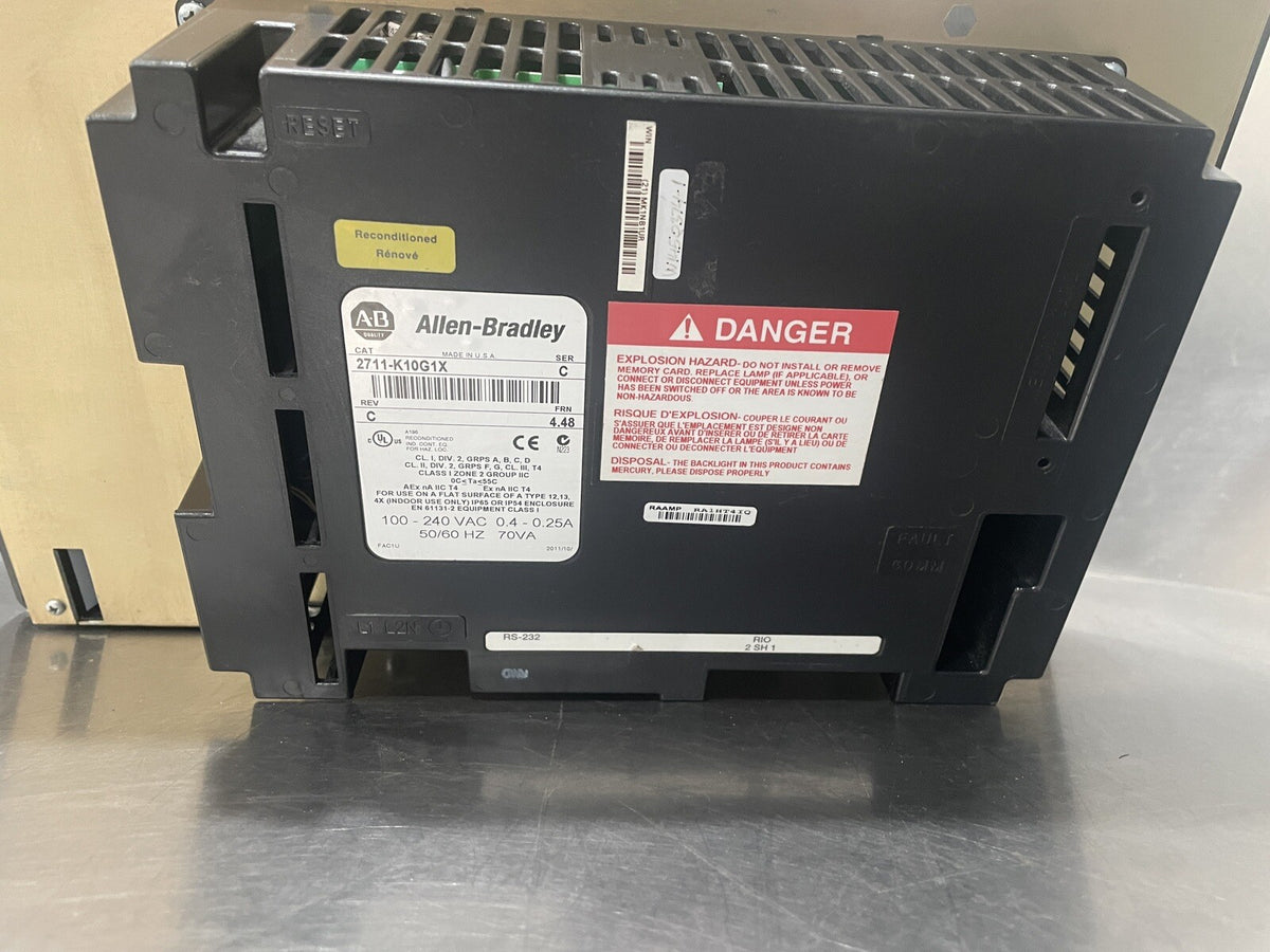 Allen Bradley 2711-K10G1X C FRN 4.48 PanelView 1000 Keypad Terminal Grayscale@1B