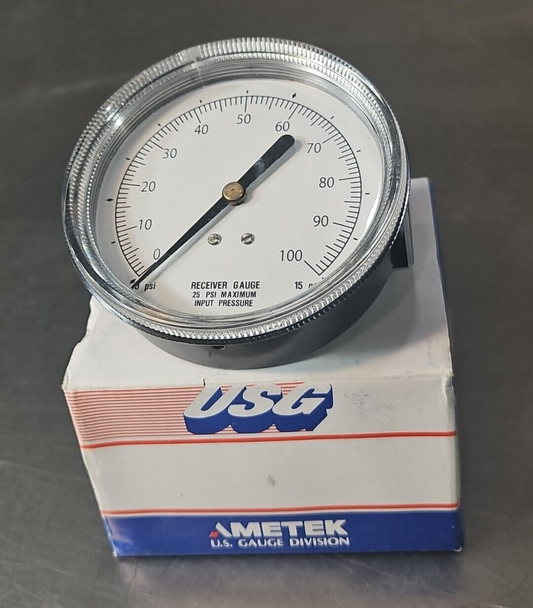 USG Receiver Gauge 25 PSI Input Pressure                                 loc6D20