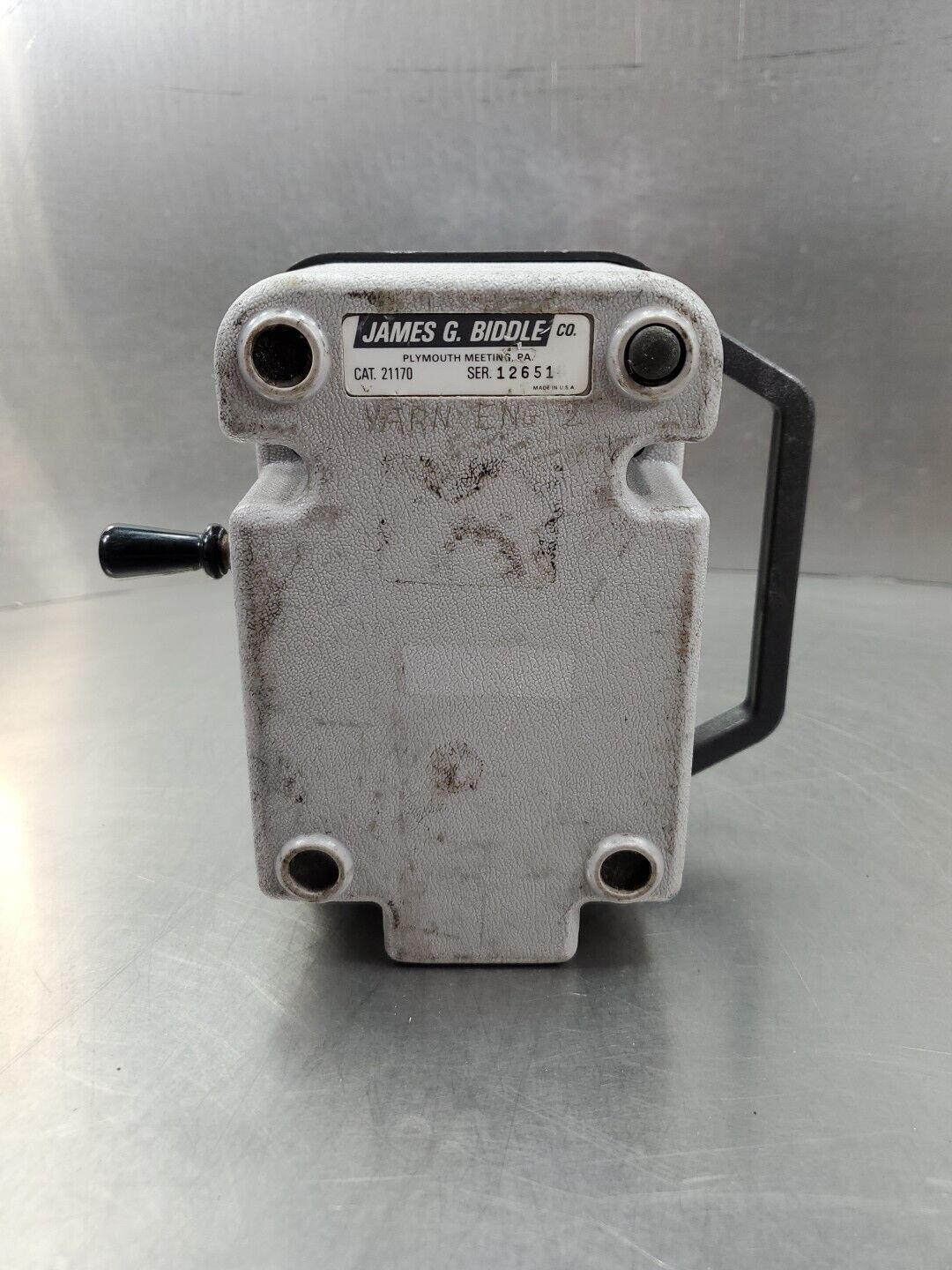 James G. Biddle Co. Cat No. 21170 Tester Unit.                             5E-27