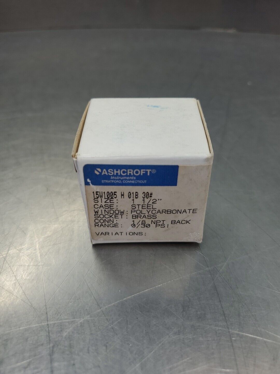 Ashcroft 15W1005H01B 30# 0-30Psi Pressure Gauge.                            6C-7