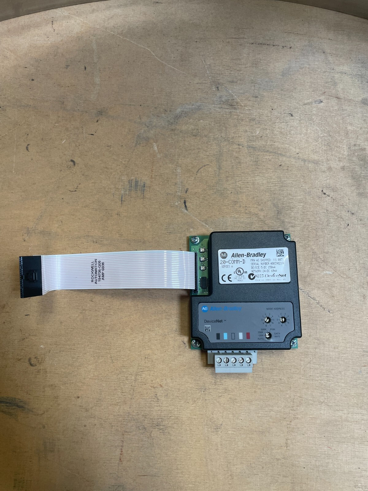 Allen-Bradley 20-COMM-D Black & Gray Network Device Adapter with Cable