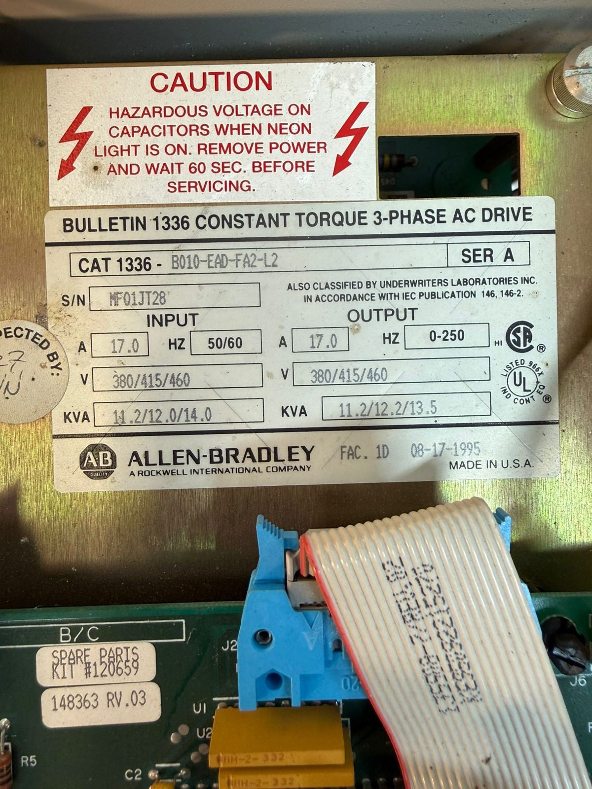 Allen Bradley 1336-B010-EAD AC Drive 1336-B010-EAD -FA2-L2         (8.2.8)