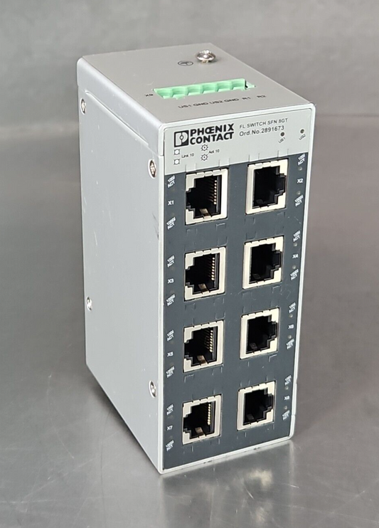 PHOENIX CONTACT FL SWITCH SFN 8GT Ethernet Switch 8-Port 2891673 (BIN4.4.5)