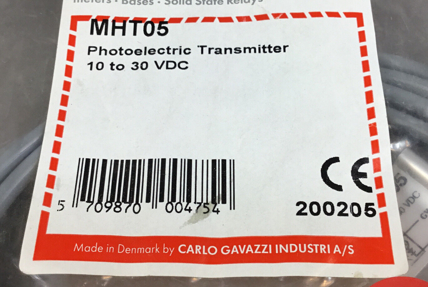 CARLO GAVAZZI MHT05 Photoelectric Transmitter, 10-30VDC                   5E-2/1