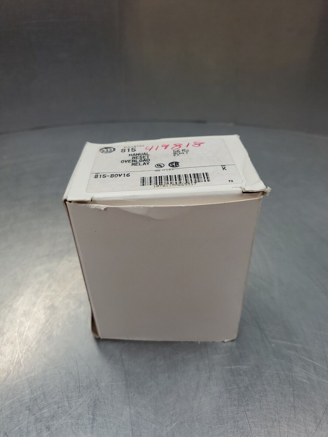 Allen-Bradley 815-B0V16 Ser. K Manual Reset Overload Relay.                4B-40