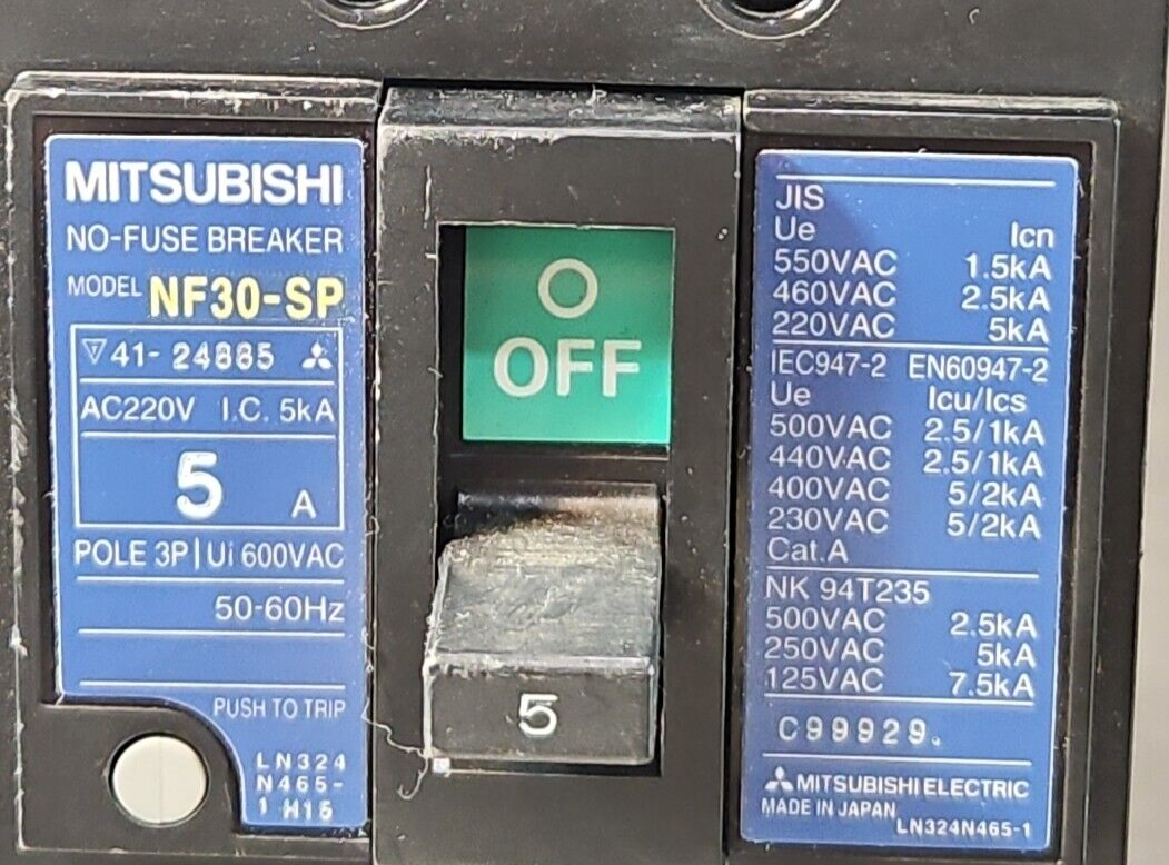 Mitsubishi NF30-SP 5A NO-Fuse Use Breaker 3 Pole                          loc4B9