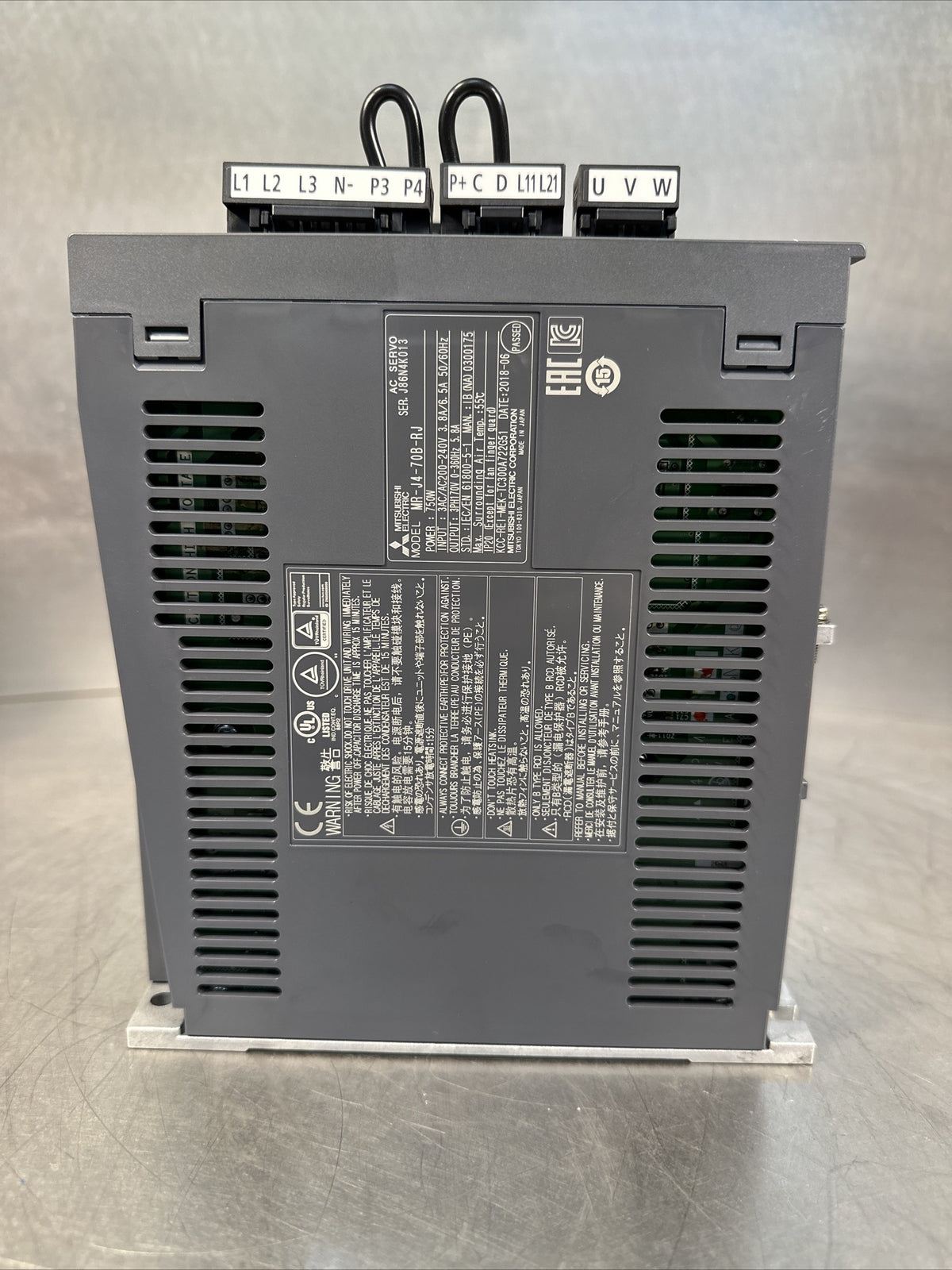 Mitsubishi MR-J4-70B-RJ AC Servo Drive New No Box (BIN-1.4.3)