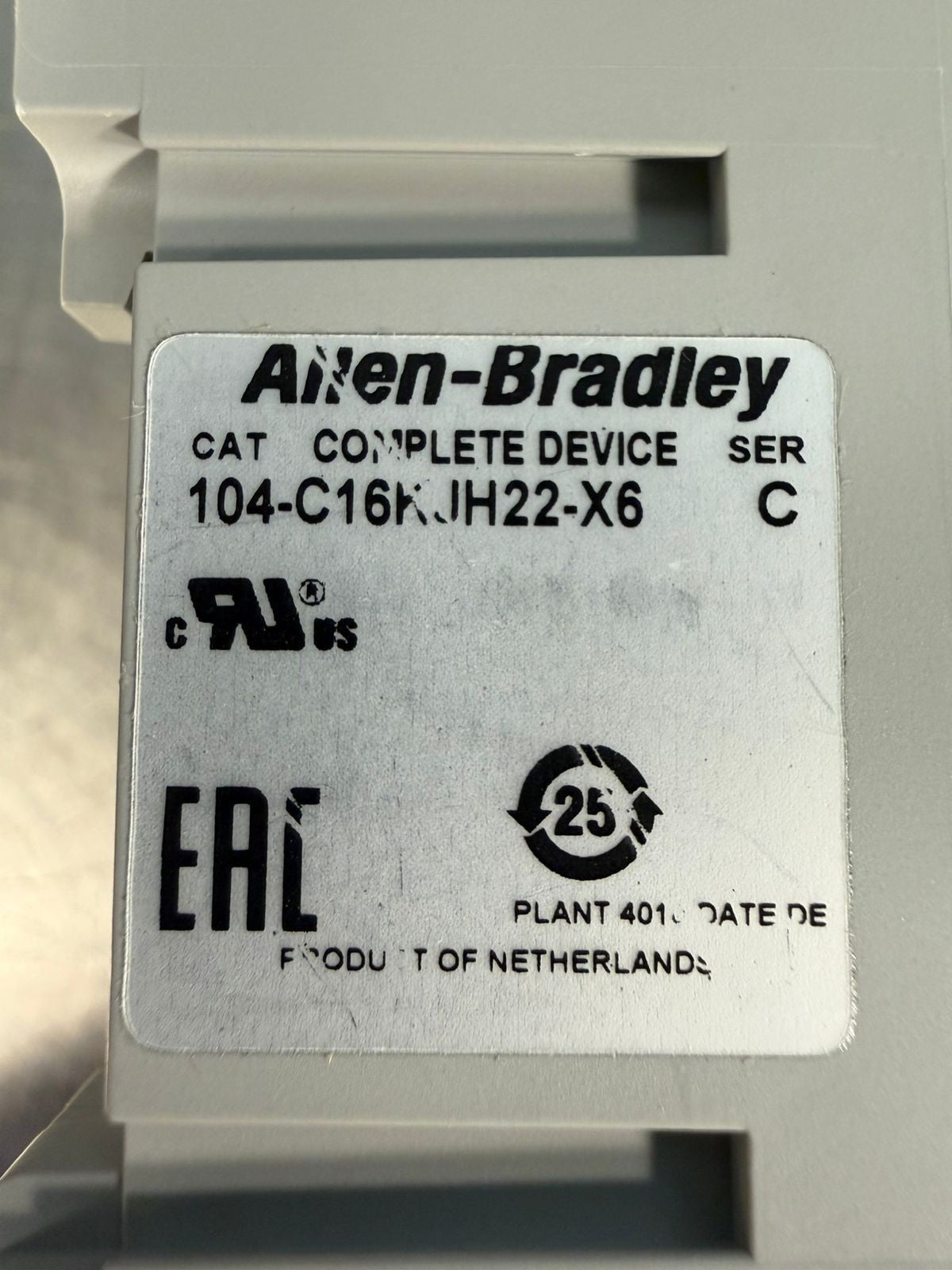 Allen Bradley 104-C16KJH22-X6 Complete Device 104C16KJH22X6       (12.4.2)