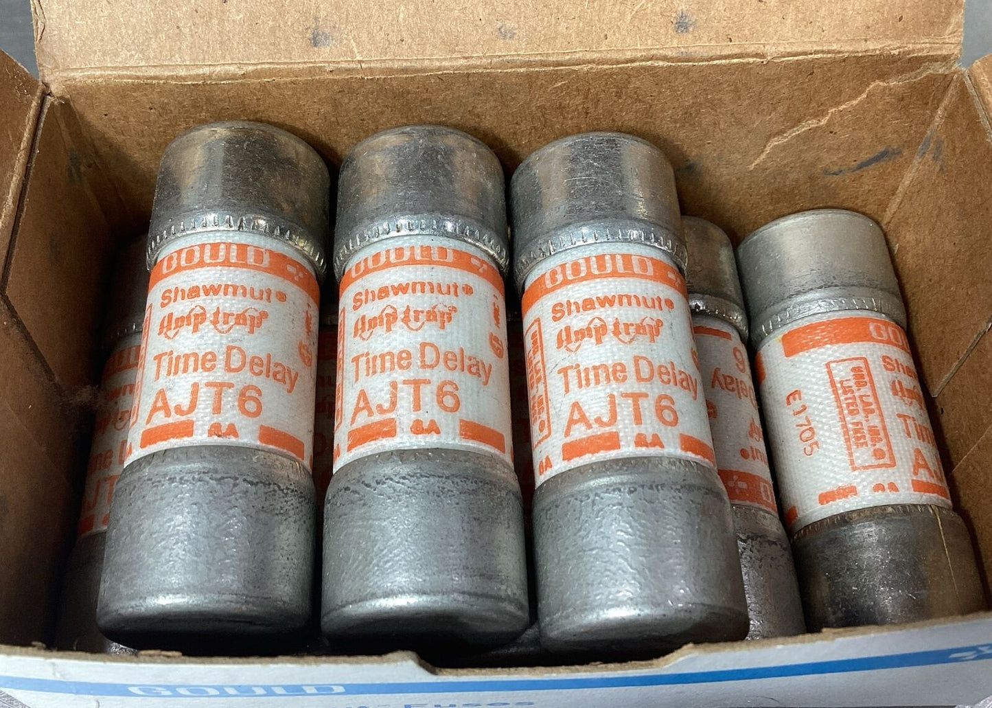 Gould Shawmut  AJT6  Amptrap Time Delay 6Amps 600Vac Current Limiting    4E-36