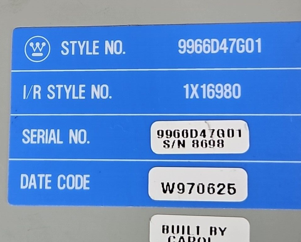 INGERSOLL-RAND Microcontroller 9966D47G01 IR Style- 1X16980 (BIN4.4.5)