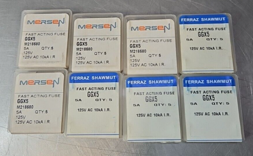 Ferraz Shawmut GGX5 Mersen 125V 5A  (Lot of 37)                          loc4E17