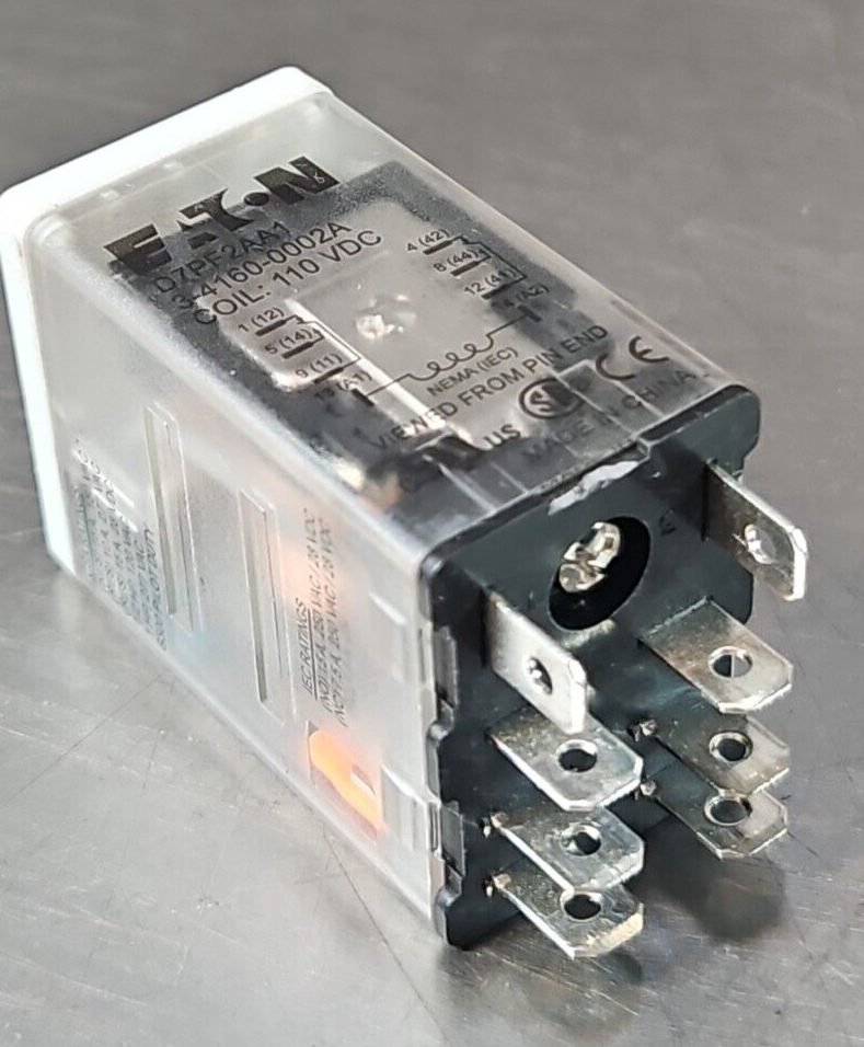 Eaton D7PF2AA1 Power Relay Full Feature Coil:110 VDC                    (BIN345)