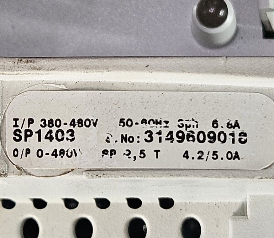 Emerson SP1403 Inverter 1.5/2.2 kw 380-480V  50-60Hz                    (BIN265)