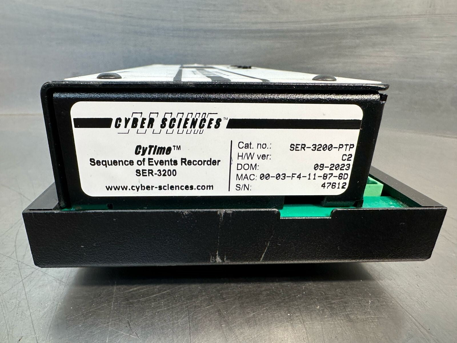 Cyber Sciences SER-3200-PTP Time Sequence of Events Recorder (5.4.5)
