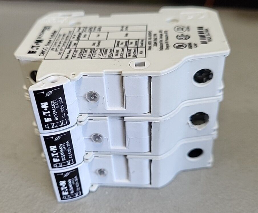 EATON CHCC FUSE HOLDER 600 VOLTS 30 AMPS 3 POLE(BIN354)