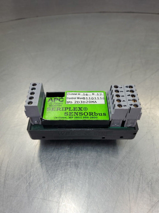 APC SPX-2D3D20MA SERIPLEX SENSORbus I/O Module Control Bus.          4E-35