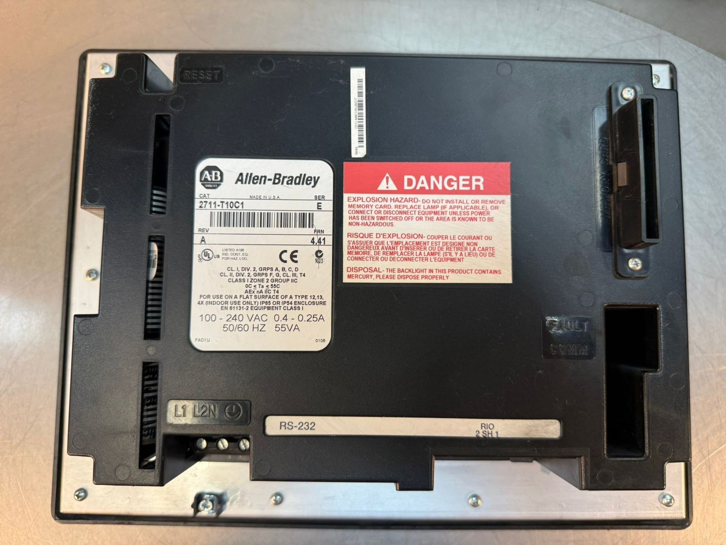 Allen-Bradley 2711-T10C1 /E PanelView 1000  Color Touch HMI              (2.5.3)