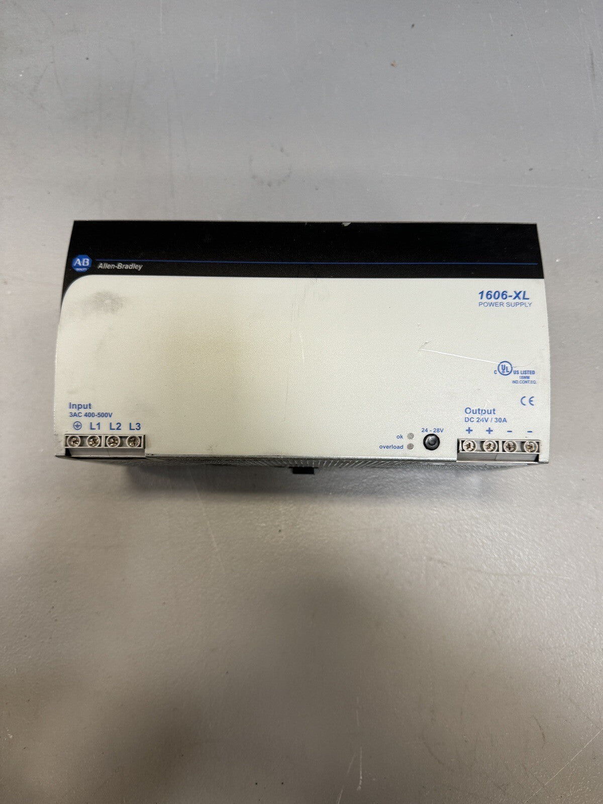 Allen Bradley 1606-XL720E-3 /A AC/DC  720W 24-28V 3PH 480V AC Input @2B(BIN3.5.2