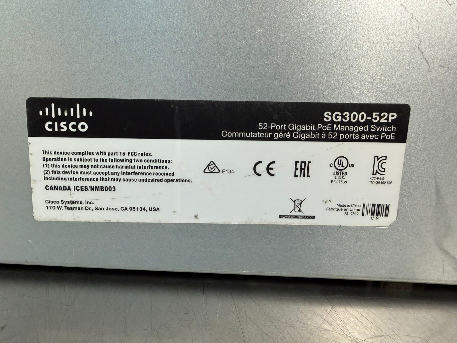 Cisco SG300-52P 52-Port Gigabit Managed Switch                    (11.5.4)