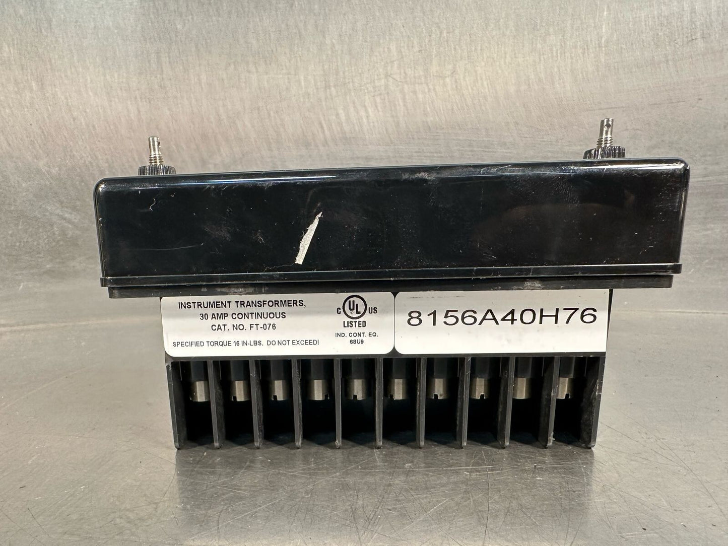 Cutler Hammer Instrument Transformers FT-076 30 AMP CONTINUOUS (7.2.2)