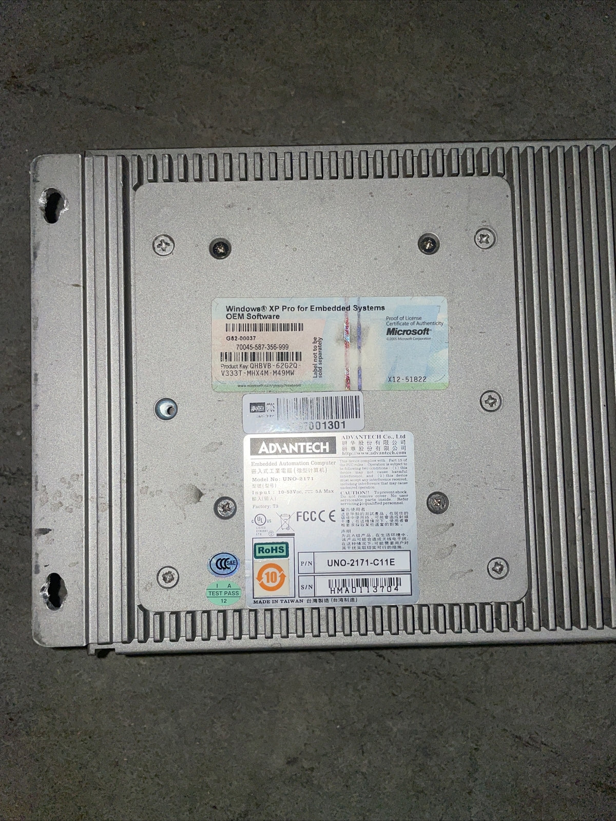 Advantech Embedded Automation Computer UNO-2171-C11E Windows XP Pro OEM Software