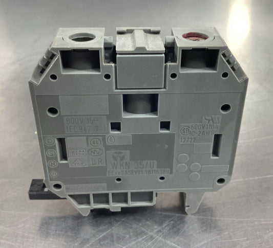 WIELAND  WKN 35/U  IEC 947-7-1  GROUND TERMINAL BLOCK  600V 110A       4C-40