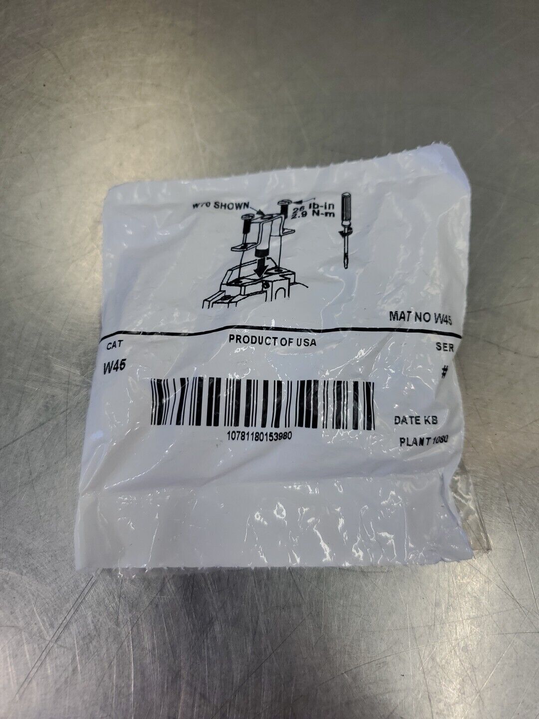 ALLEN-BRADLEY W45 OVERLOAD HEATER.                                         4D-43