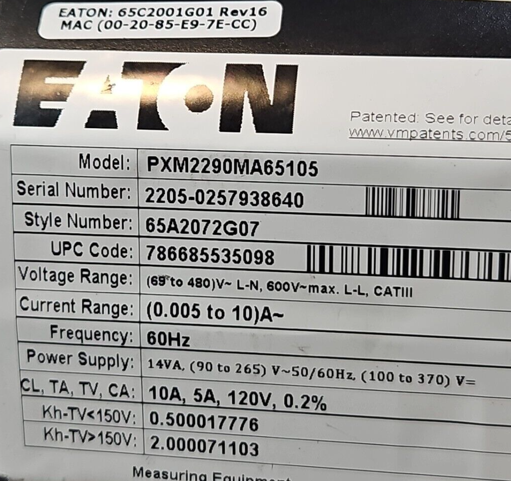 Eaton PXM2290MA65105 Power Metter PXM 2000                              (BIN745)