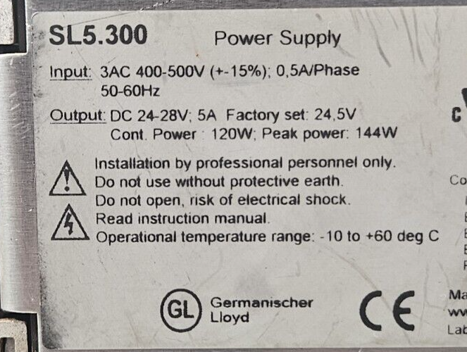 Puls SL5.300  Power Supply                                              (BIN643)