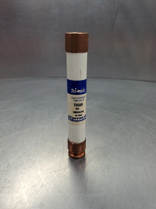 Ferrazz Shawmut TRS6R 6A 600VAC/DC Time-Delay Fuse.                        4E-36