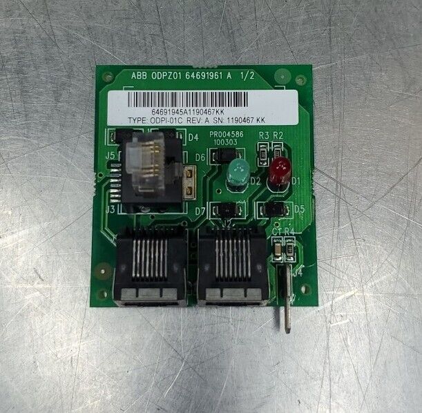 ABB ODPI-01C Rev A Ethernet Connection Circuit Board.                       3D-8