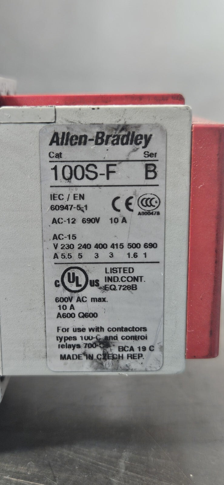 Allen Bradley 100S-C09EJ14C SerA Safety Contactor                       (BIN644)