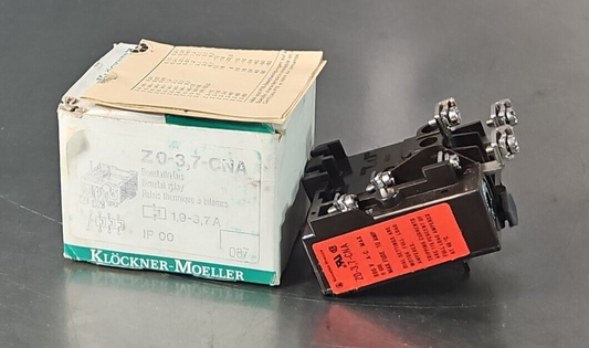 KLOCKNER MOELLER Z0-3,7-CNA Bimetal Relay 1.9-3.7A                       loc4A14