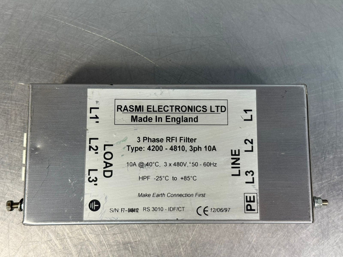Rasmi Electric 4200-4810 Rfi Filter 10Amp 3X480v 50/60Hz 3Phase (2.1.5)