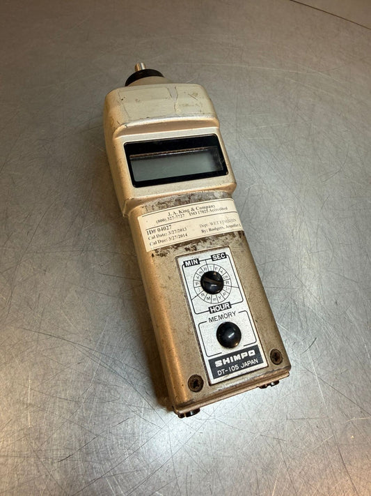 Shimpo DT-105 Hand Digital Tachometer                       (7.4.4)