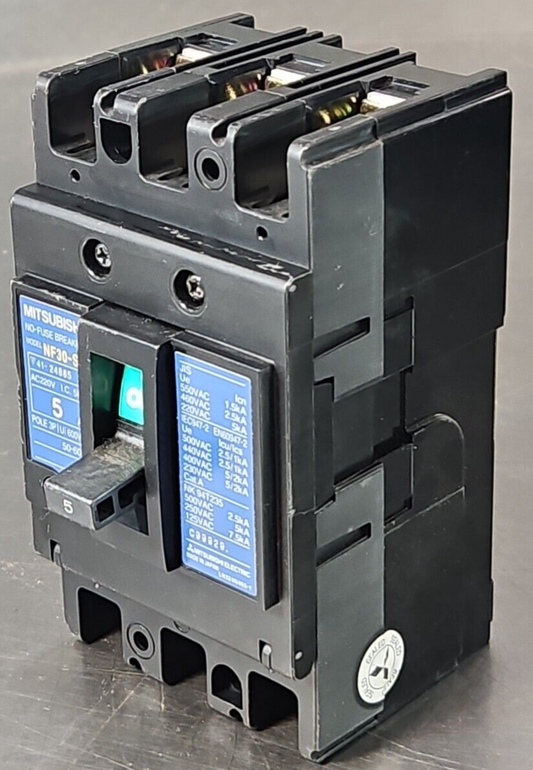 Mitsubishi NF30-SP 5A NO-Fuse Use Breaker 3 Pole                          loc4B9