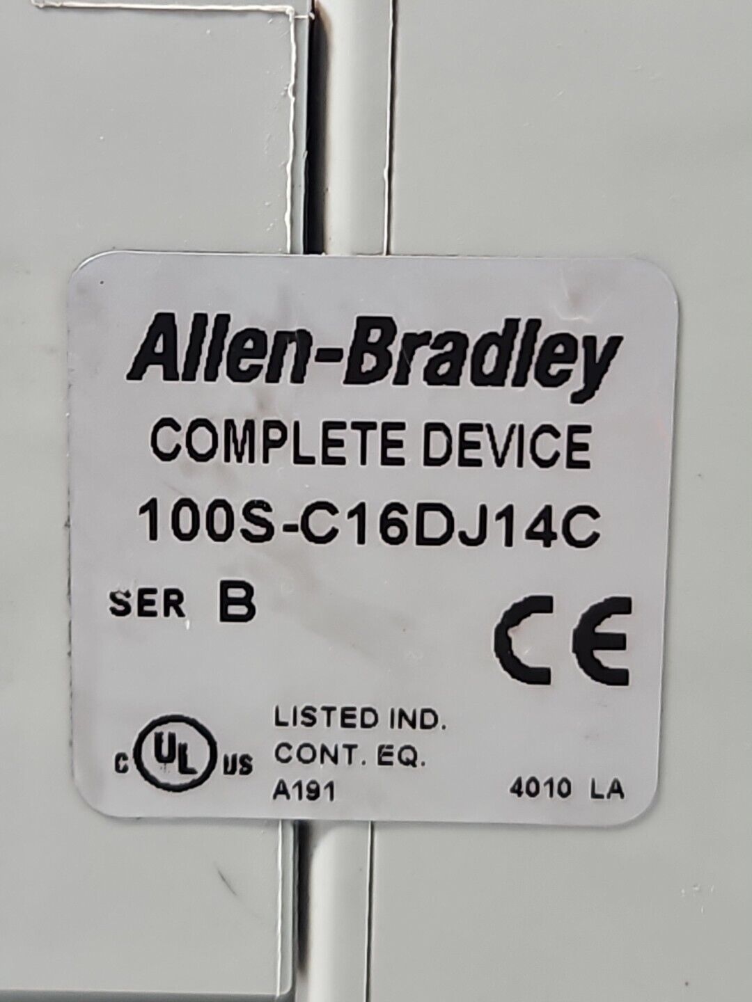 Allen Bradley 100S-C16DJ14C Series B Safety Contactor Assy                loc4C4