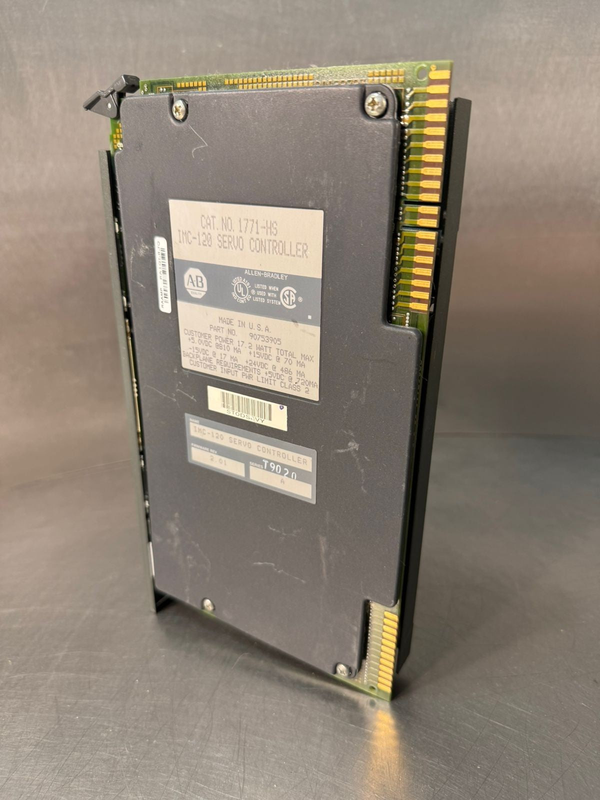 Allen Bradley 1771HS IMC-120 Servo Controller W/1771-HM Memory Card (6.4.4)
