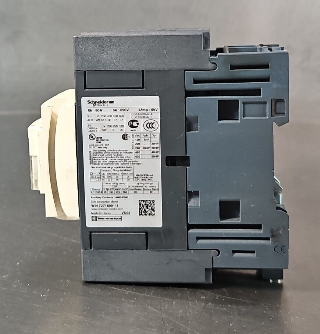 Schneider LC1D65A Coil Contactor 80A                                    (BIN444)