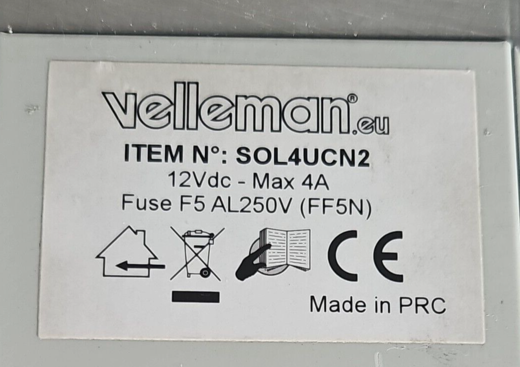 Velleman SOL4UCN2 Solar Energy Controller                                loc4A11