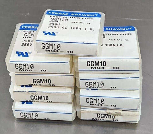 Ferraz Shawmut GGM10 Fast Acting Fuse 10A 250V   Pck w/9 boxes            loc4E2