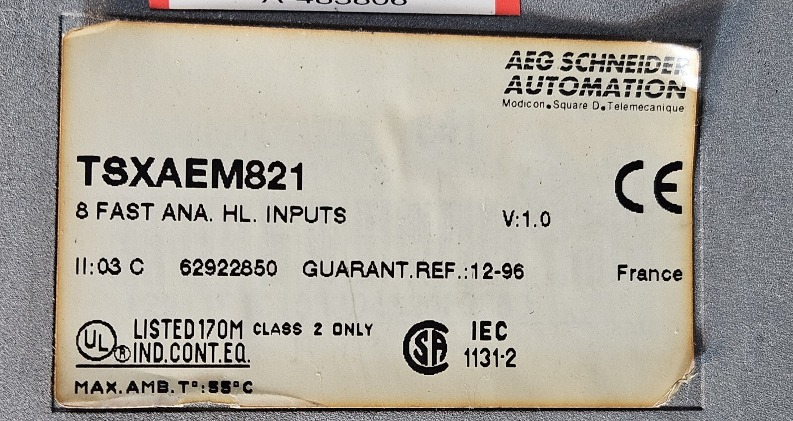 Telemecanique Schneider Automation TSXAEM821 / TSXBLK4 Input Module     (BIN632)