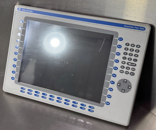 Allen-Bradley 2711P-B15C4D2 Panelview Plus 1500 w/ 2711P-RP2 Logic Module @2.5.5