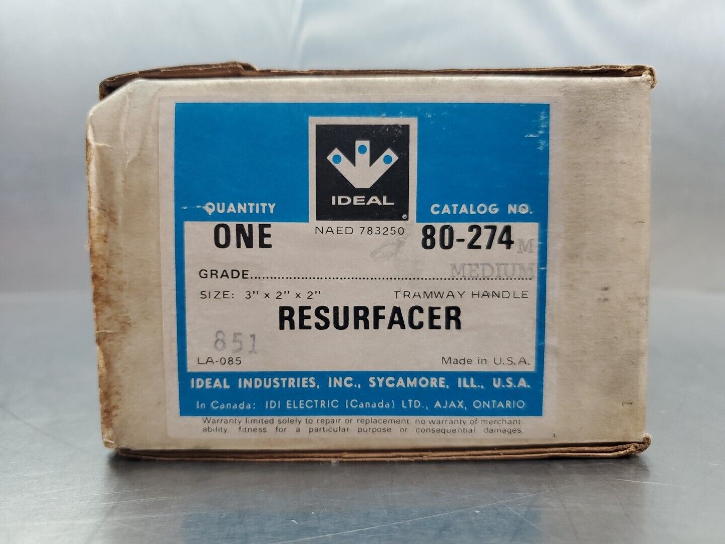 IDEAL 80-274M TRAMWAY HANDLE RESURFACER, 3" X 2" X 2"                       6E-6