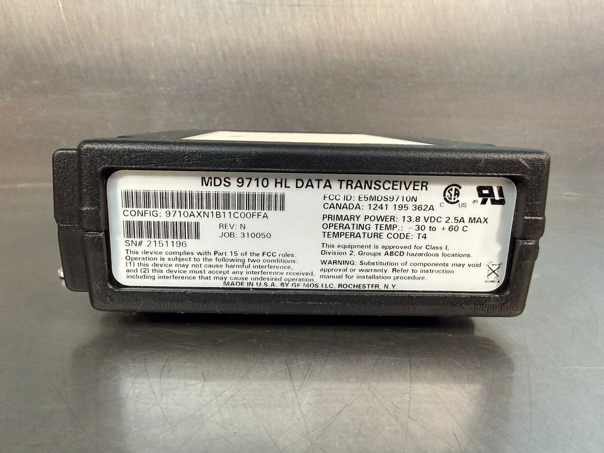 Mds 9710 HL  Data Transceiver 9710AXN1B11C00FFA Rev. N            (9.3.5)