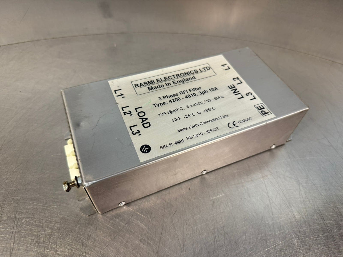 Rasmi Electric 4200-4810 Rfi Filter 10Amp 3X480v 50/60Hz 3Phase (2.1.5)