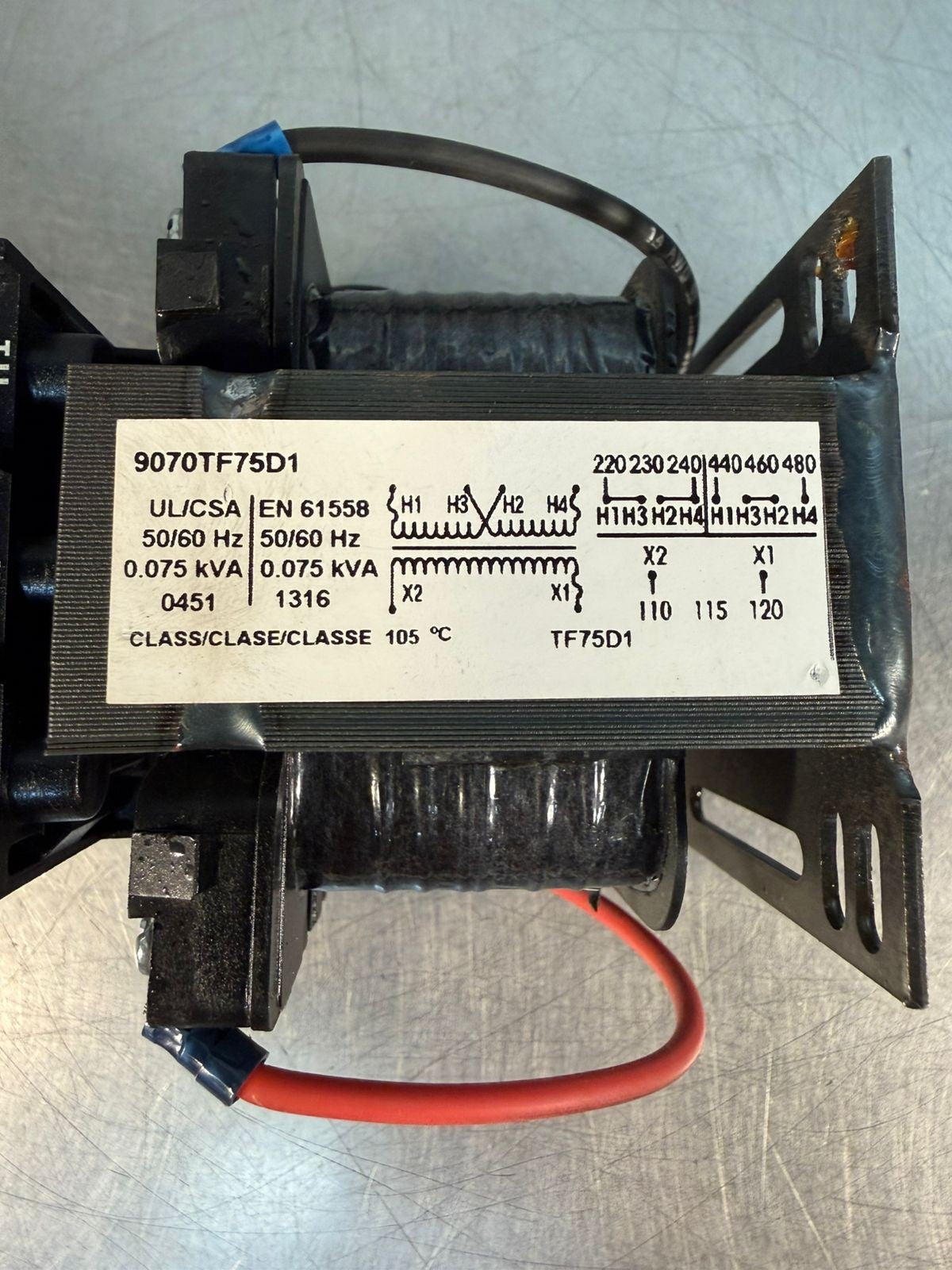 Square D 9070TF5D1 240V/480V Control Transformer TF75D1            (9.3.3)