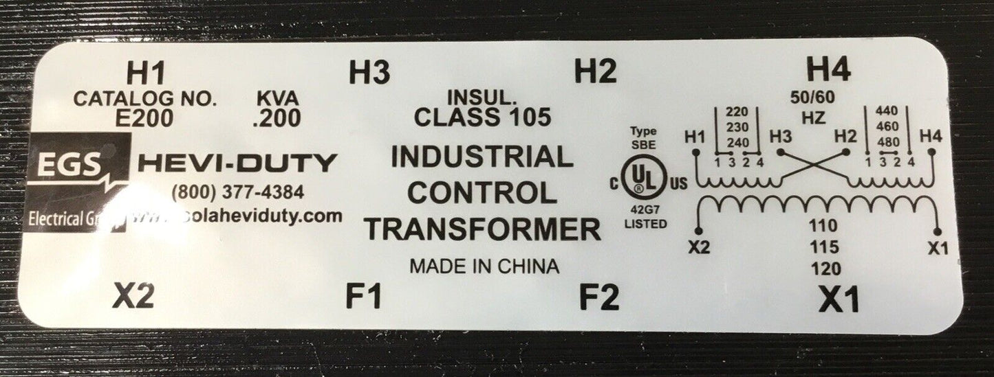 Sola EGS  E200  Heavy Duty Transformer      4C-26