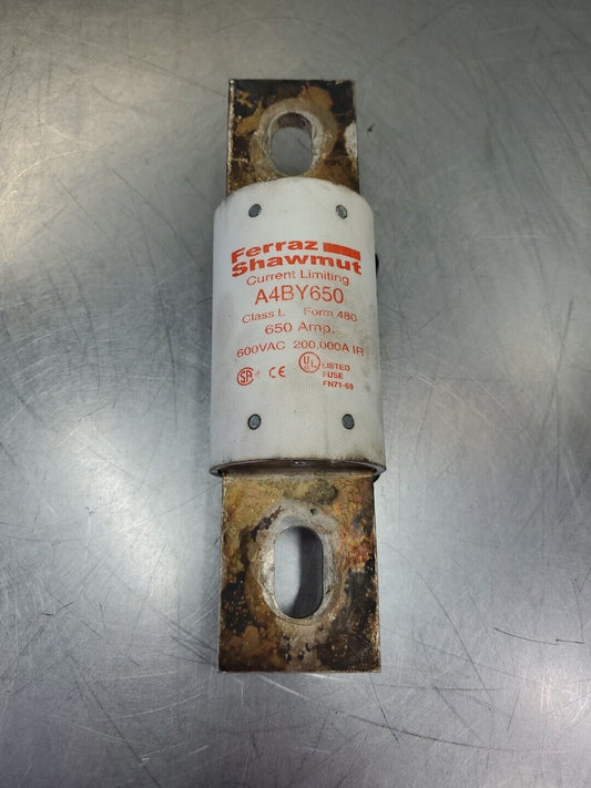 Ferraz Shawmut A4BY650 650 Amp Current Limiting Fuse, 600VAC Class L.      4D-32